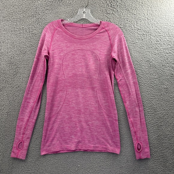 lululemon athletica Tops - Lululemon Swiftly Long Sleeve Shirt Pink‎ Athletic Athleisure Running Women's 8